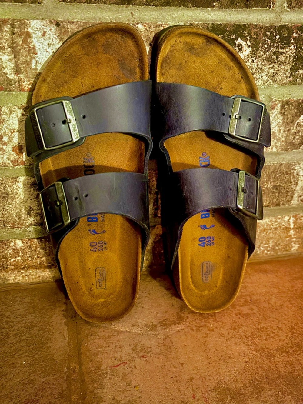 Dark Blue Birkenstock sandals size 9-9.5 (40)